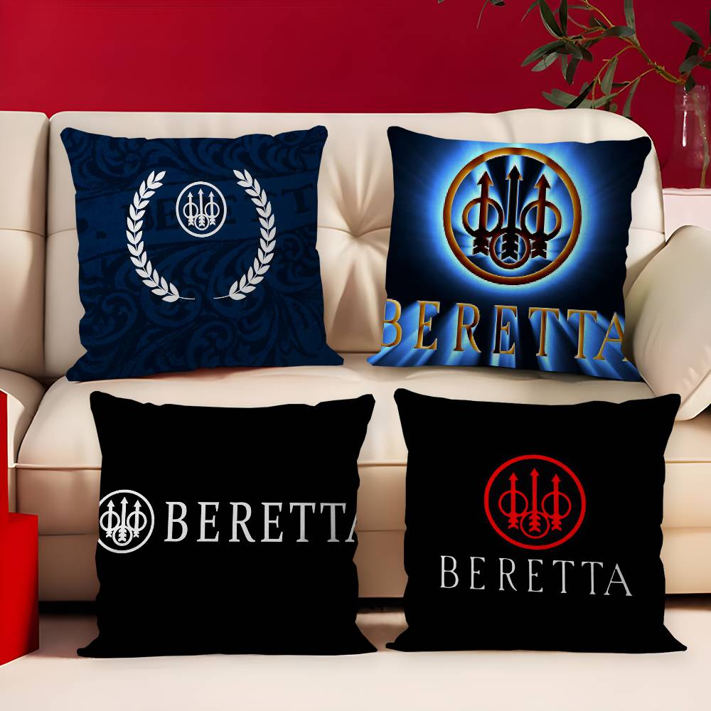 Home Textiles Logo - Gun Beretta Logo Cushion Cover Pillowcase