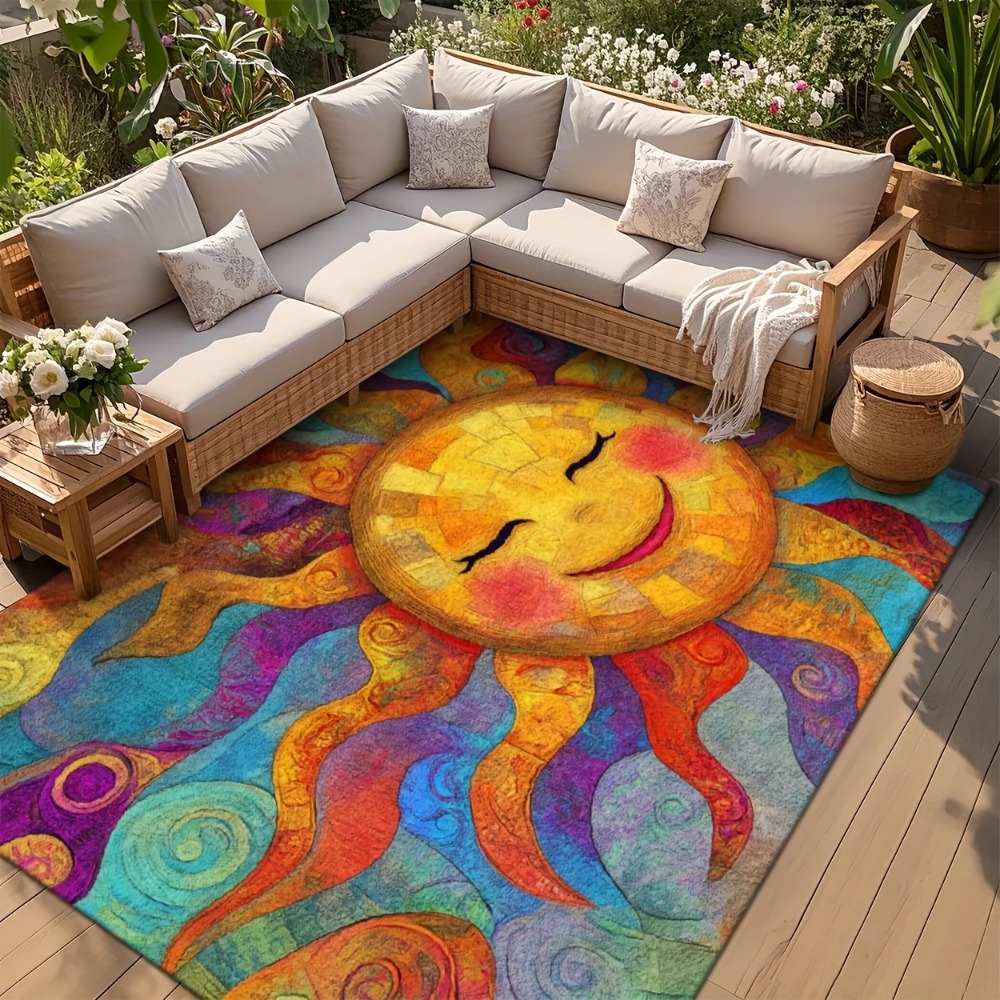 Home Textiles Rug - Multicolor Large Area Rug 2D Flat