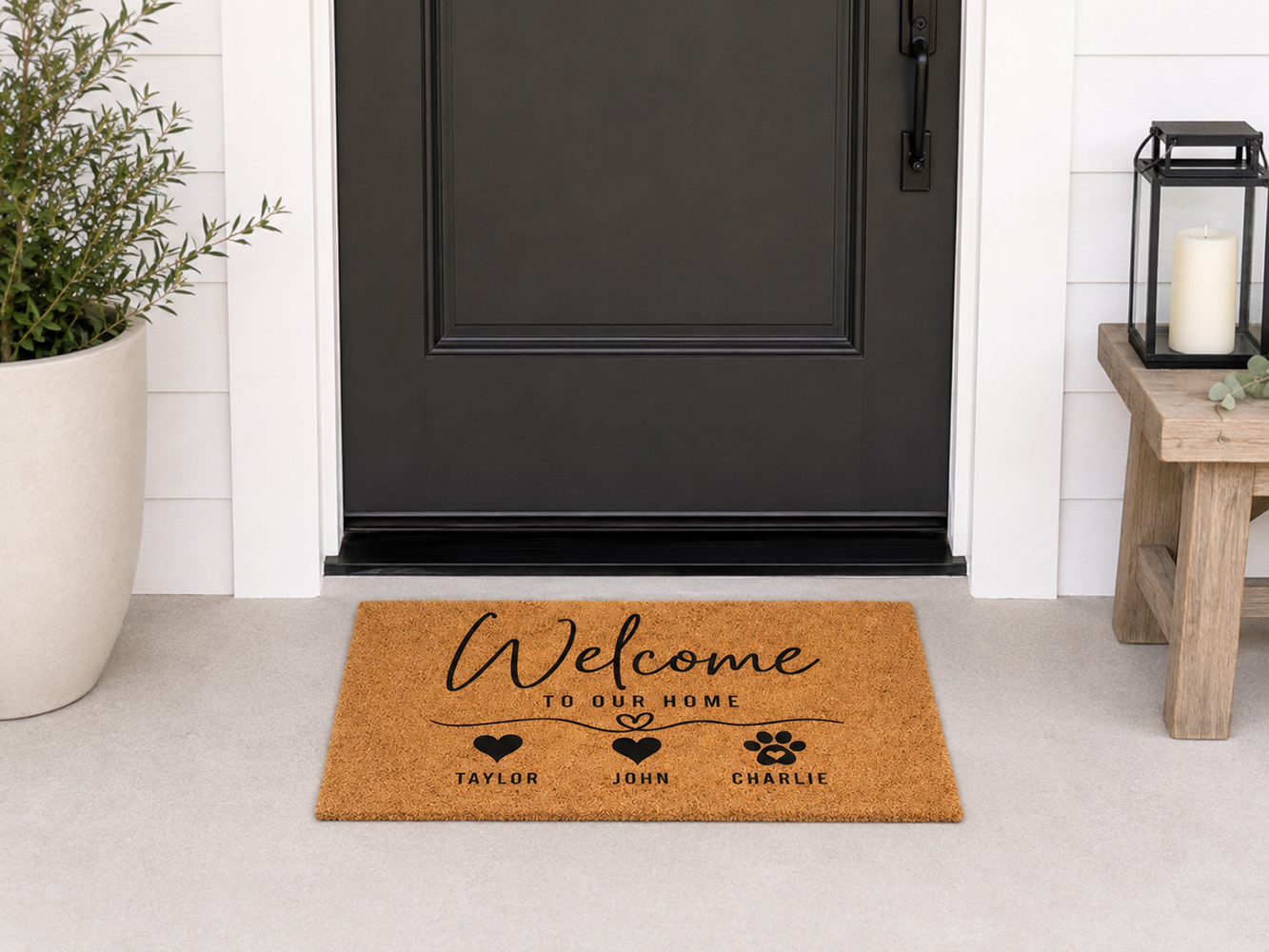 Custom Text Logo Doormat Fashi – Home Textiles Logo recenzja i cena