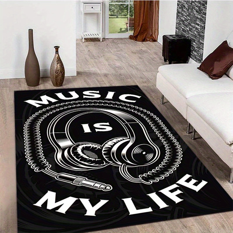 Music Is My Life Headphones Ca – Home Textiles Rug recenzja i cena