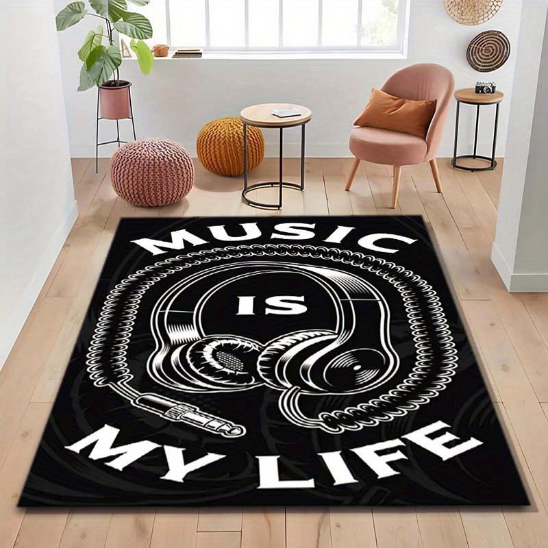 Music Is My Life Headphones Ca – Home Textiles Rug recenzja i cena