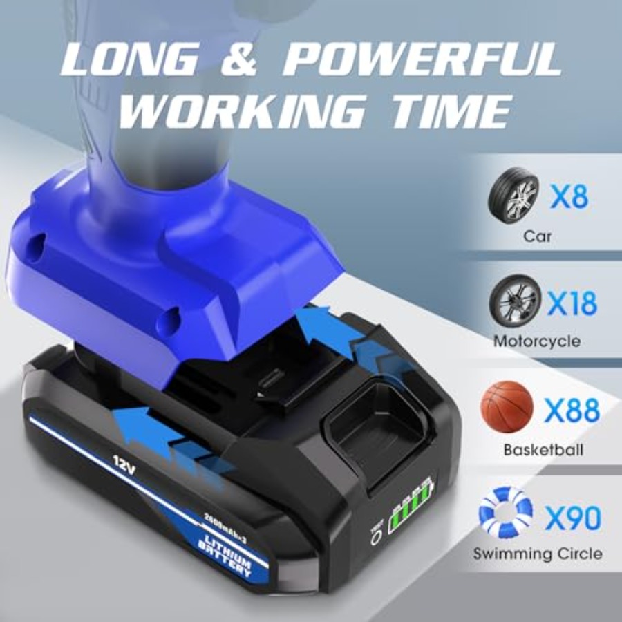 Tire Inflator Portable Air Com – P & C Home Textiles Usa recenzja i cena