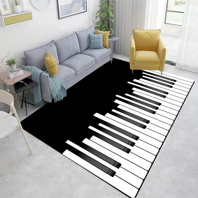Piano Black and White Keys She – Home Textiles Rug recenzja i cena
