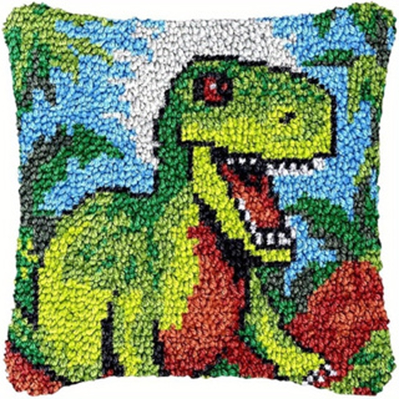 Dinosaur Latch Hook Pillow Kit – Home.Textiles Cushion recenzja i cena