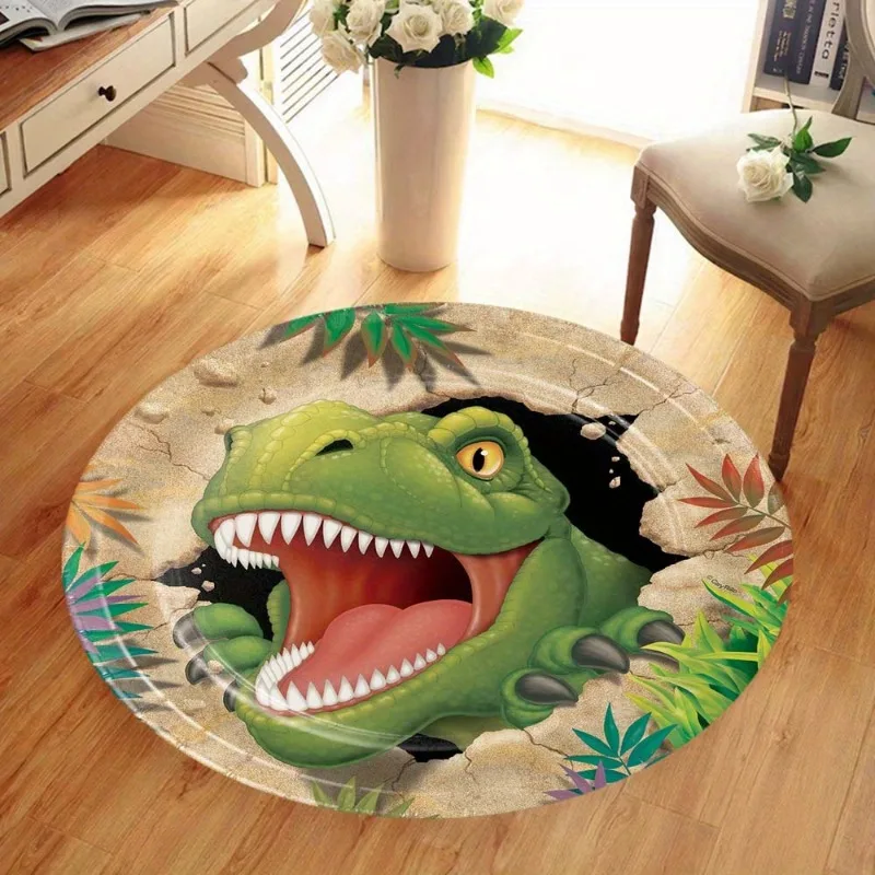 Cartoon Dinosaur Round Rug, So – Home Textiles Rug recenzja i cena