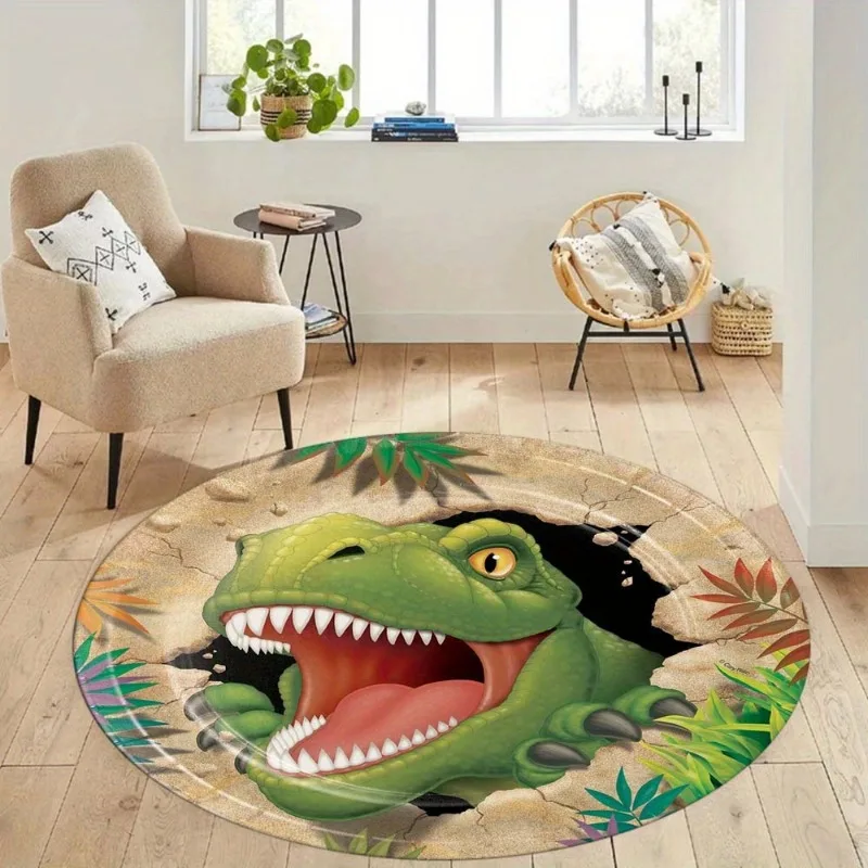 Cartoon Dinosaur Round Rug, So – Home Textiles Rug recenzja i cena