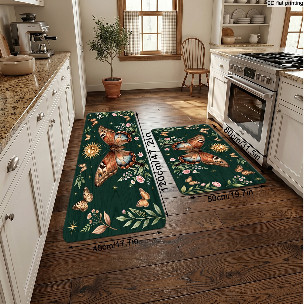 Retro Butterfly Floral Print F – Home Textiles Rug recenzja i cena