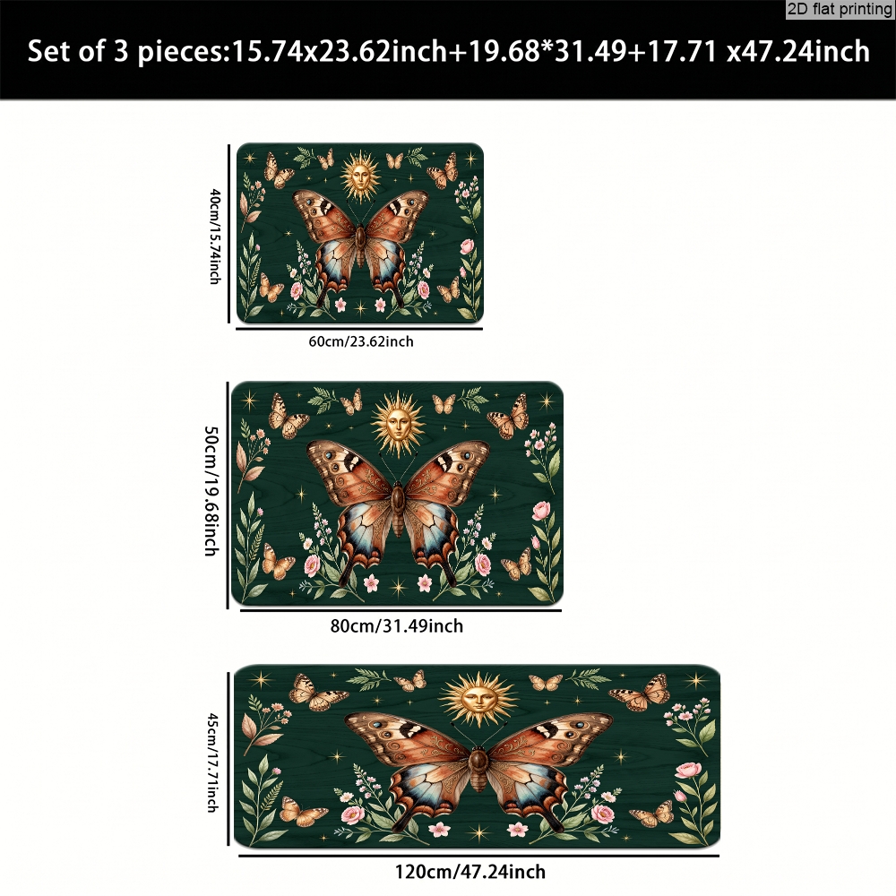 Retro Butterfly Floral Print F – Home Textiles Rug recenzja i cena