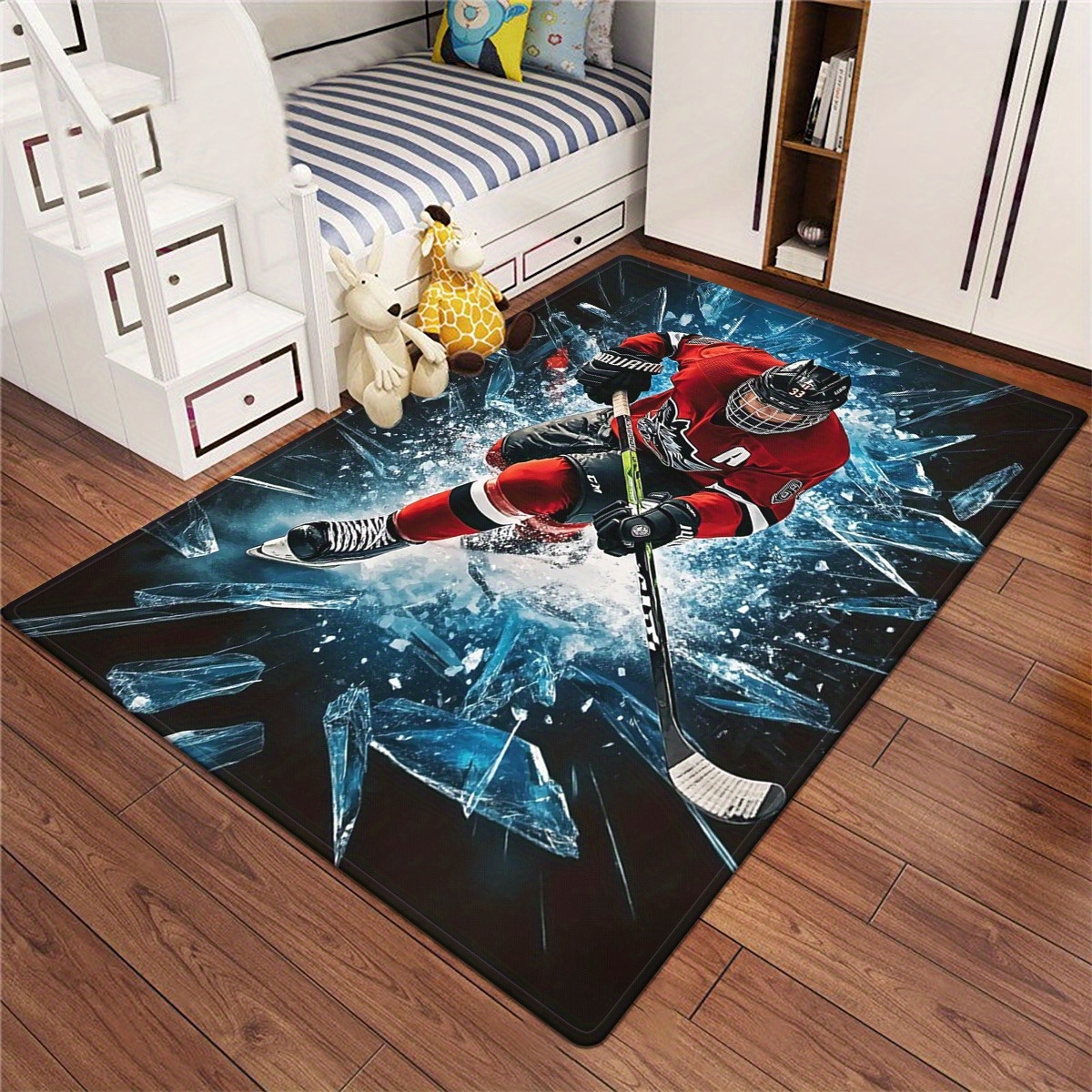 Ice Hockey Player Theme Area R – Home Textiles Rug recenzja i cena