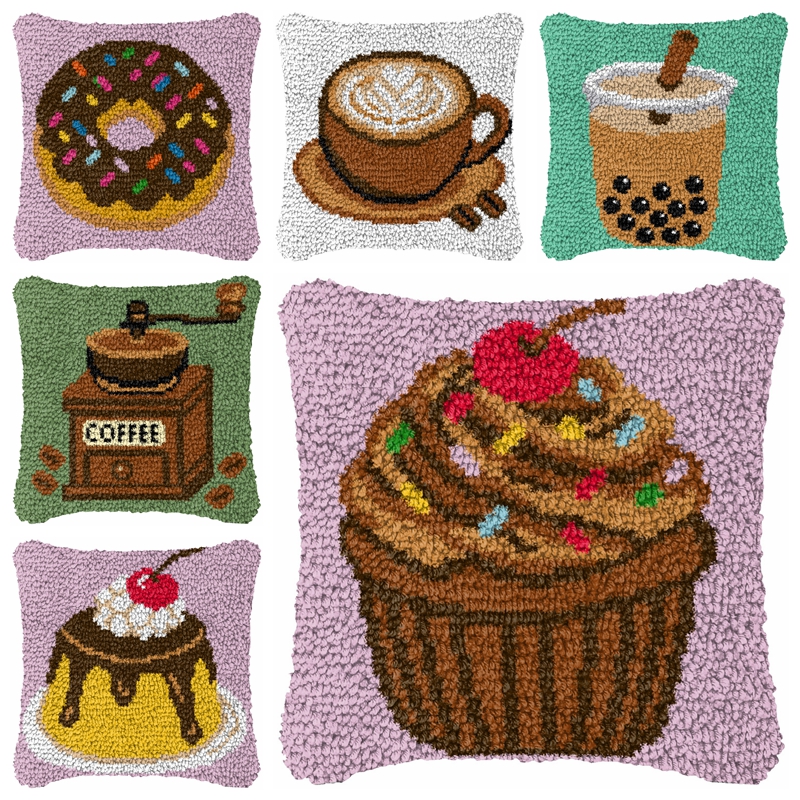 Cartoon Food Smyrna Latch Hook – Home.Textiles Cushion recenzja i cena