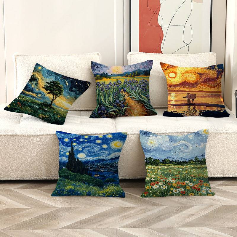 Van Gogh Starry Sky Pillowcase – Home.Textiles Cushion recenzja i cena