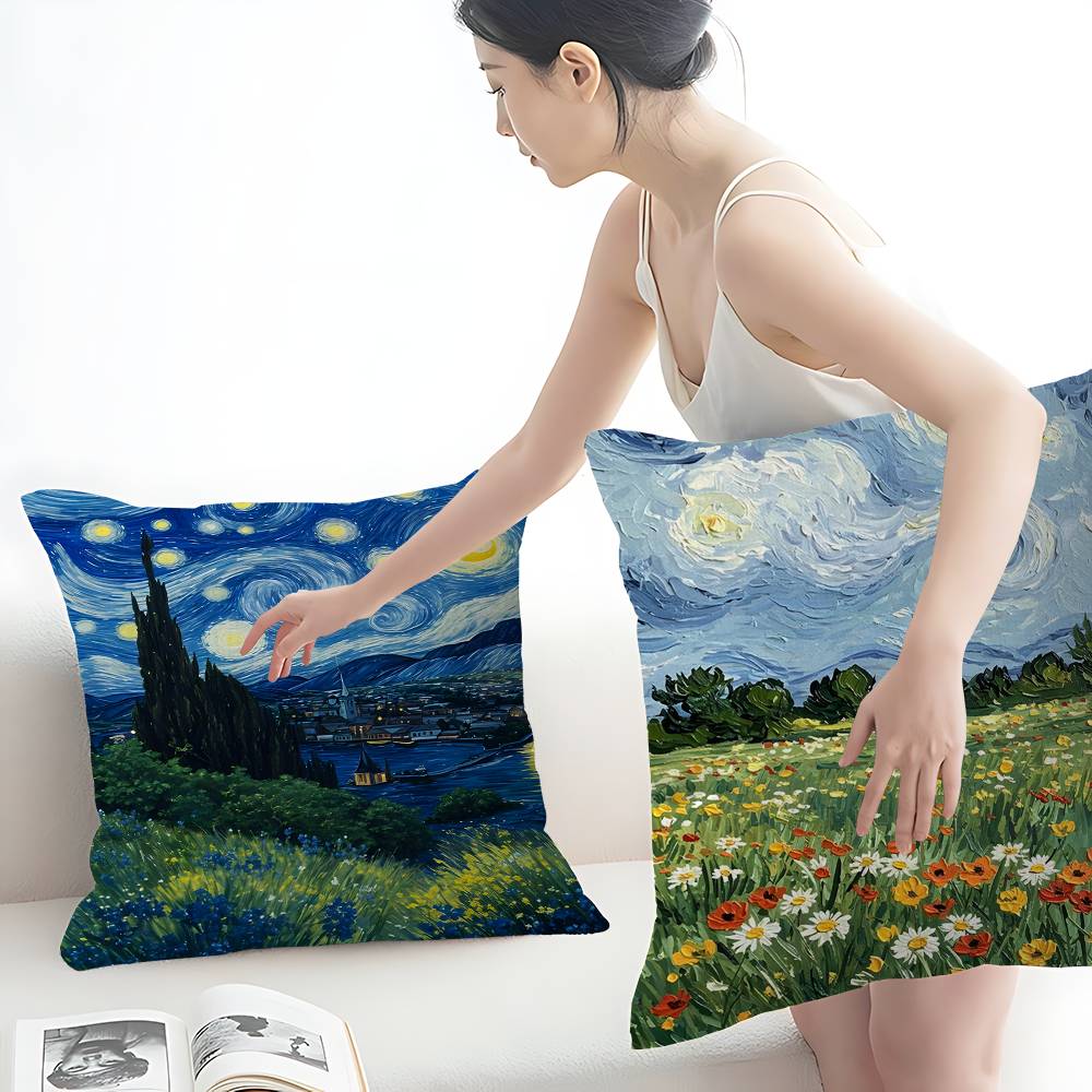 Van Gogh Starry Sky Pillowcase – Home.Textiles Cushion recenzja i cena