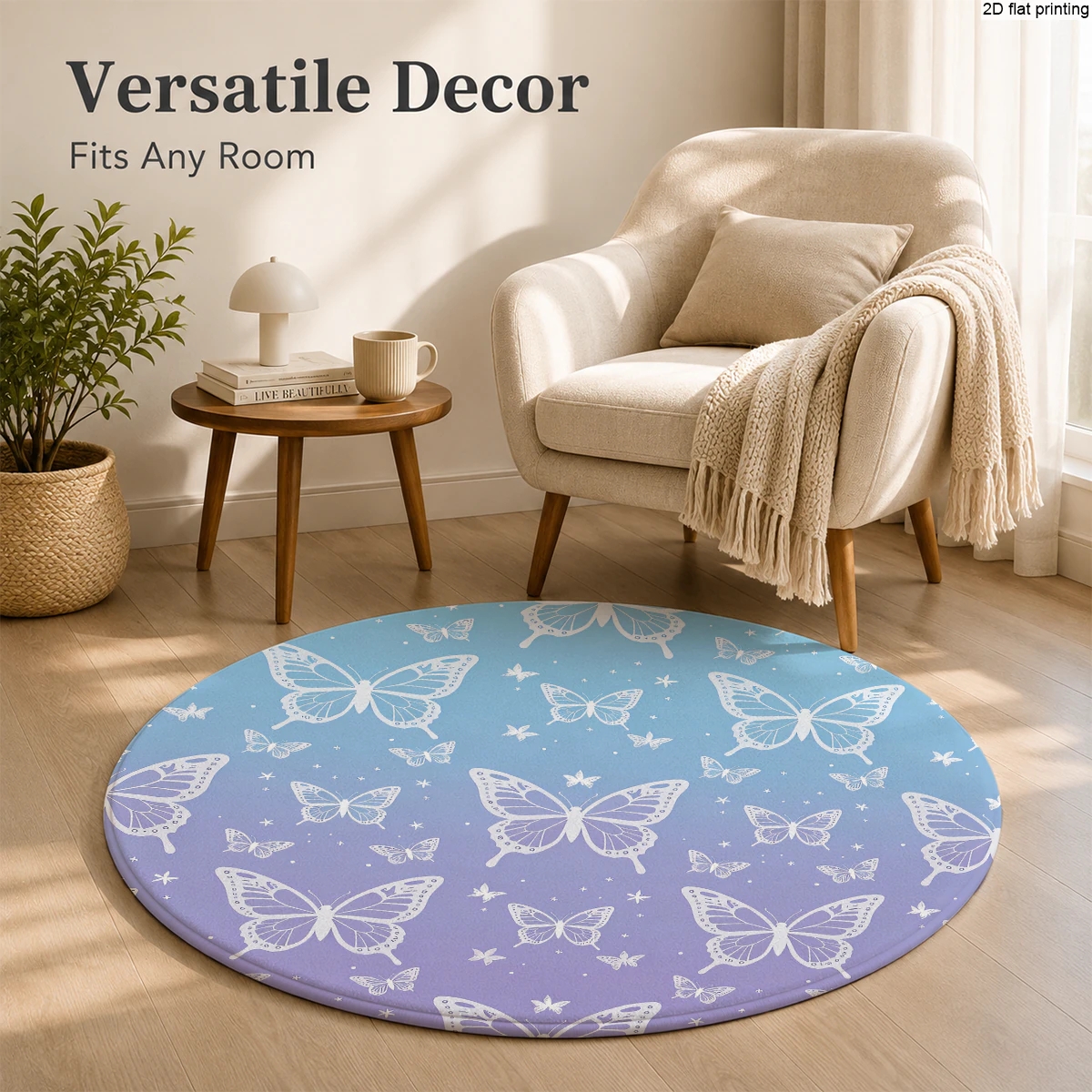 Blue-Purple Gradient Butterfly – Home Textiles Rug recenzja i cena