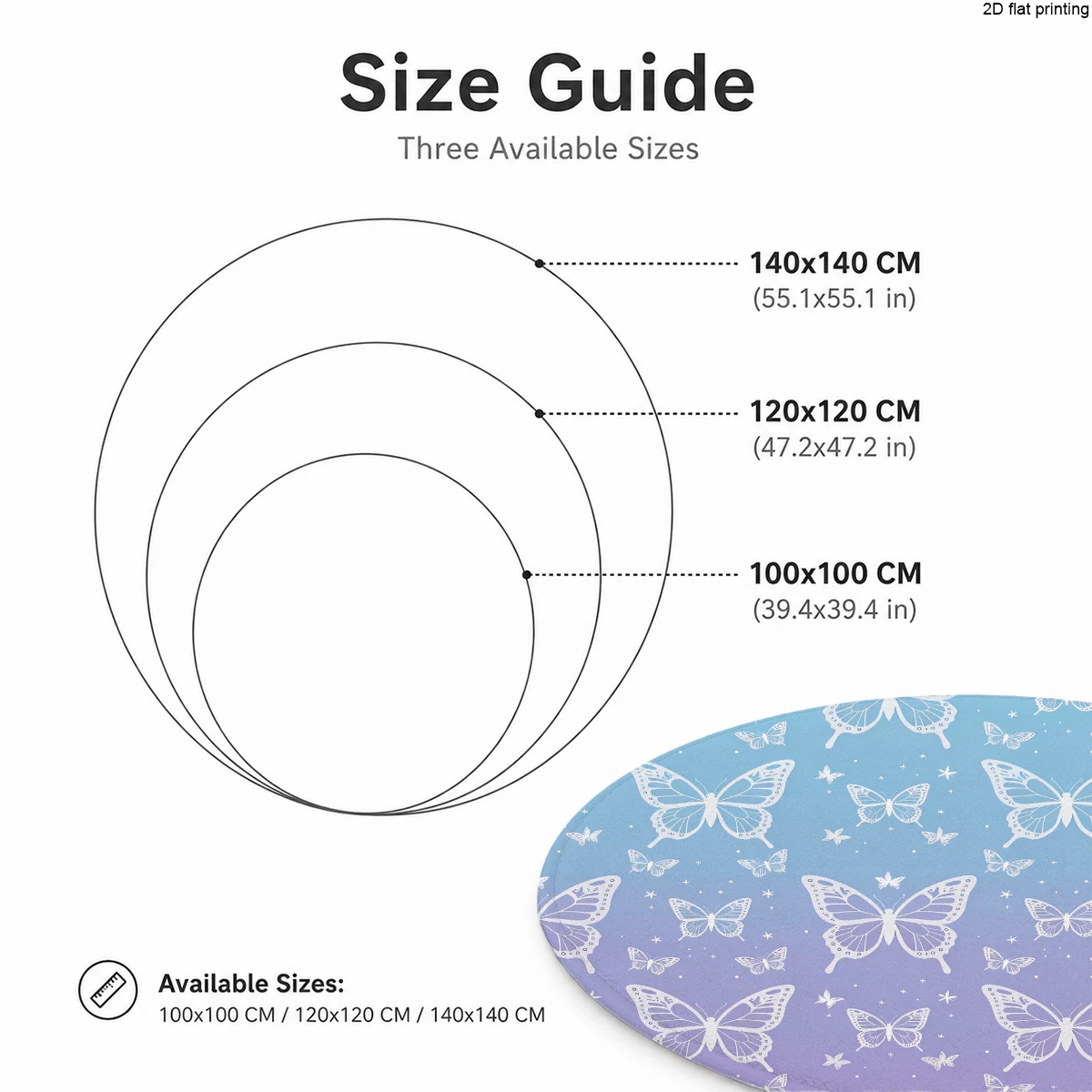 Blue-Purple Gradient Butterfly – Home Textiles Rug recenzja i cena